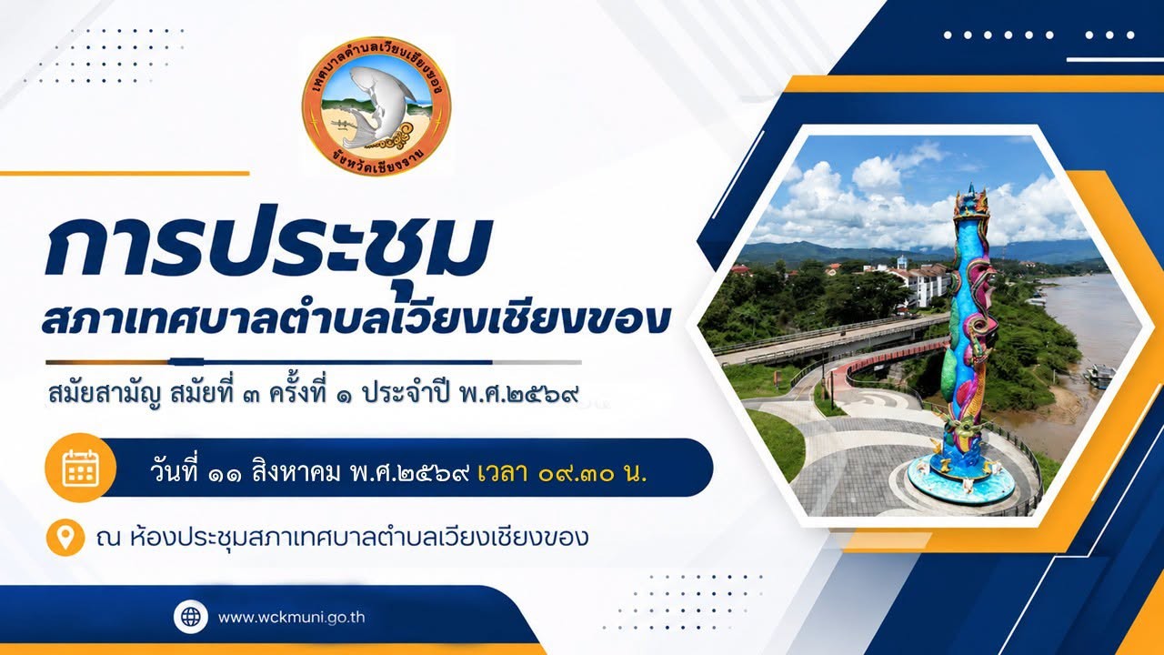 การประชุมสภาเทศบาลตำบลเวียงเชียงของ สมัยสามัญ สมัยที่ 3 ครั้งที่ 1 ประจำปี พ.ศ.2569