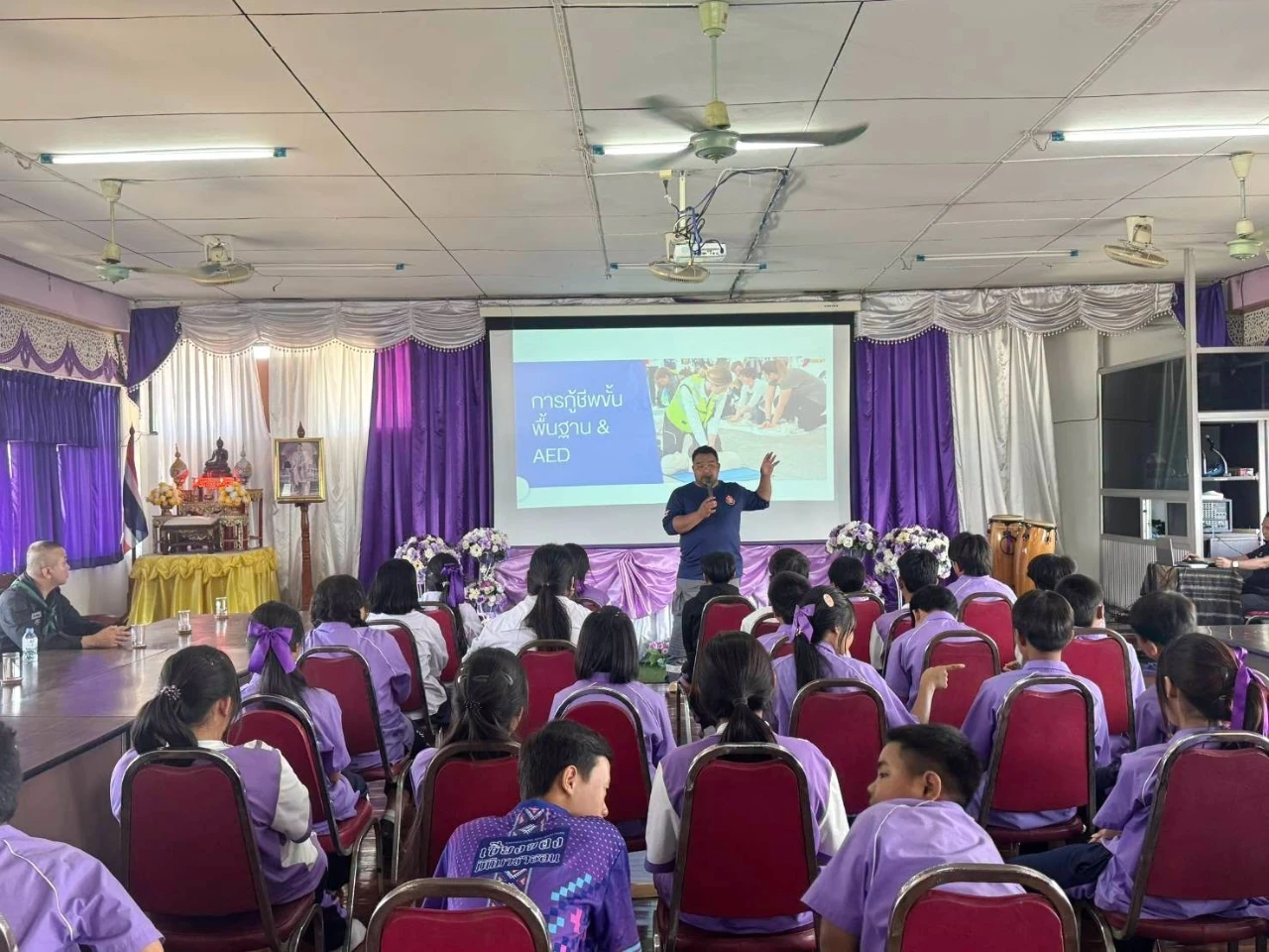 งานป้องกันและบรรเทาสาธารณภัย เทศบาลตำบลเวียงเชียงของ เป็นวิทยากรในการฝึกอบรม การพัฒนาศักยภาพเยาวชน SMART HERO